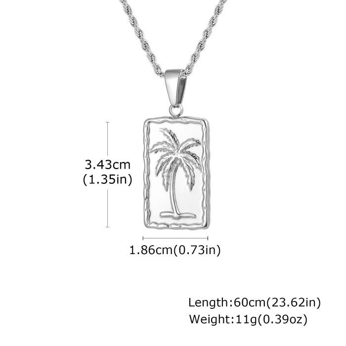 Wholesale Stainless Steel Coconut Tree Pendant