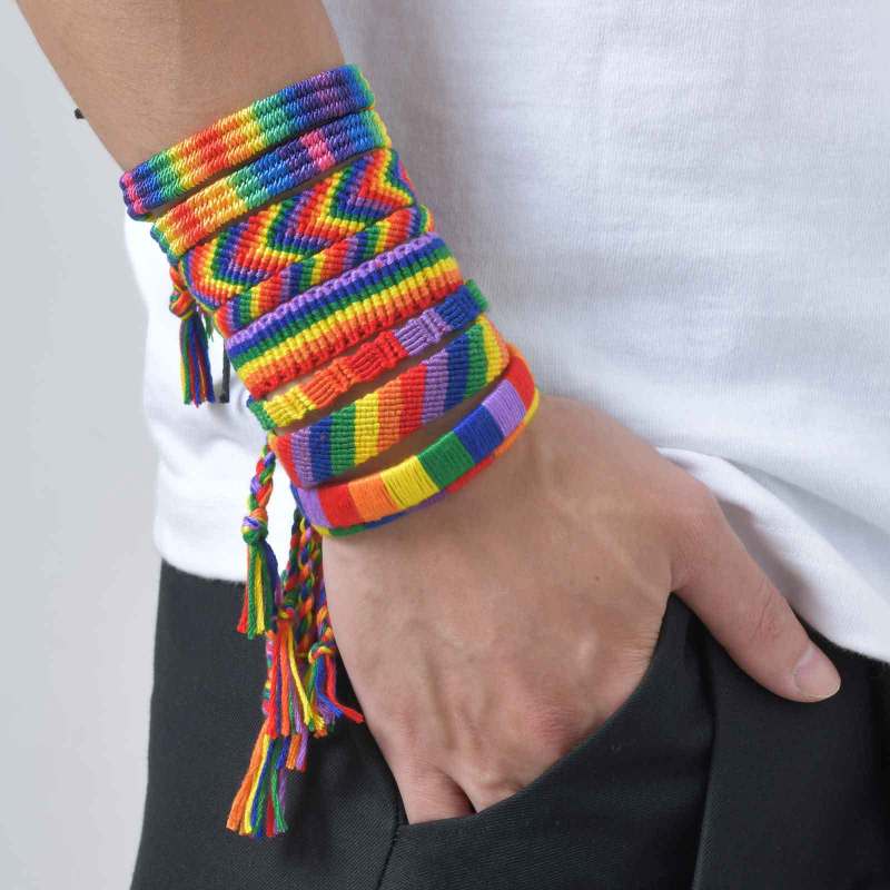 Wholesale Unique Rainbow Braided Bracelet
