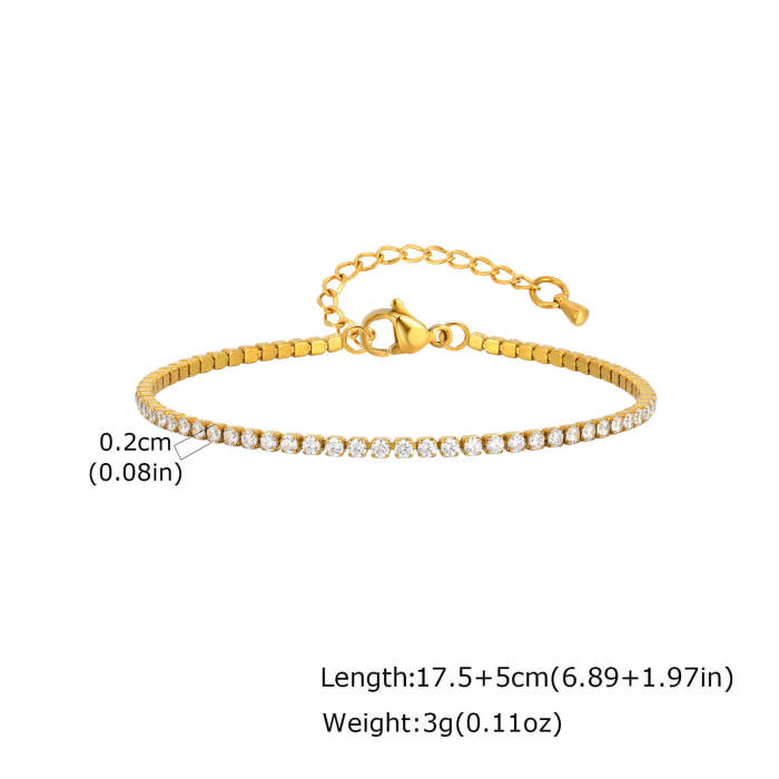 Wholesale Stainless Steel Diamond Tennis Bracelet Anklet