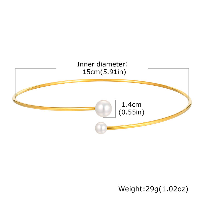 Wholesale Stainless Steel Wire Pearl Collar