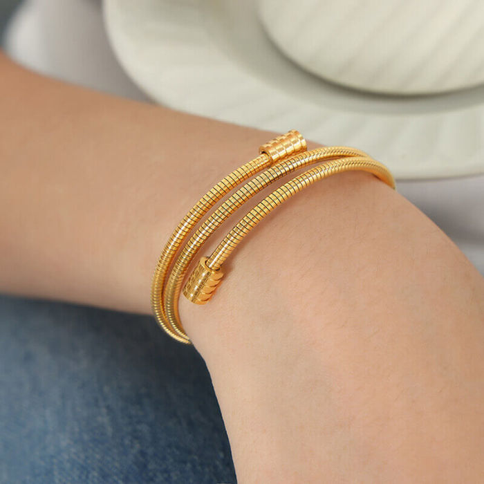 Wholesle Stainless Steel Multi Snake Chain Bangle
