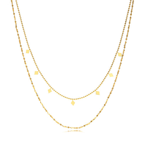 Wholesale Stainless Steel Double Layer Necklace