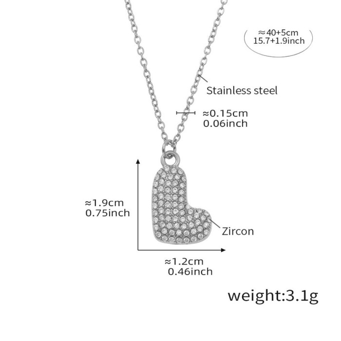 Wholesale Stainless Steel 5A CZ Initial Necklace
