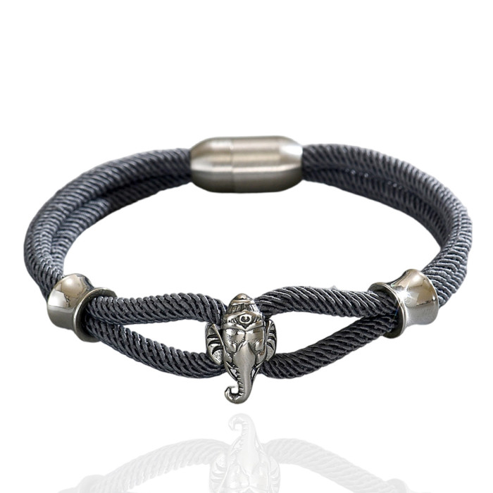 Wholesale Stainless Steel Elephant Cord Bracelet