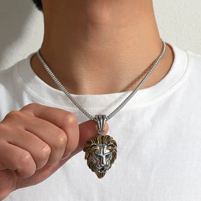 Wholesale Stainless Steel Gothic Lion Head Pendant