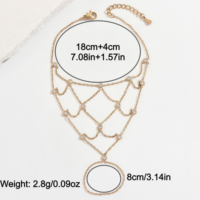 Wholesale Stainless Steel Diamond-Mesh Slave Bracelet