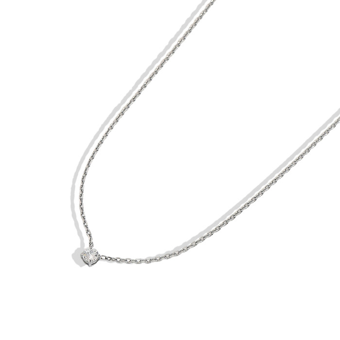 Wholesale Stainless Steel Dainty Solitaire Necklace