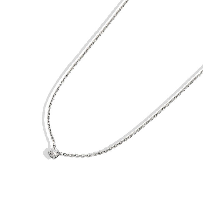 Wholesale Stainless Steel Dainty Solitaire Necklace