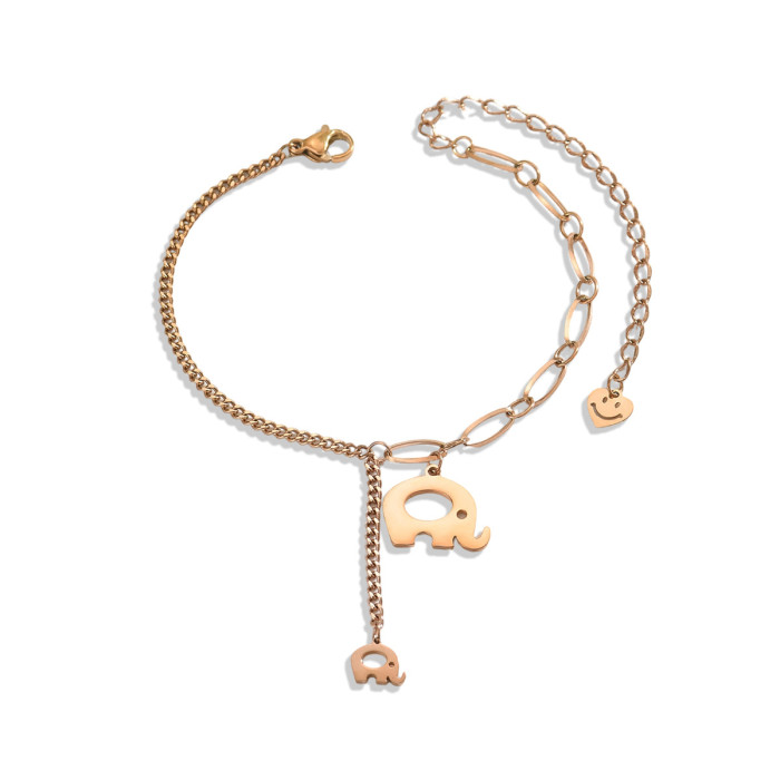 Wholesale Stainless Steel Elephant Charm Bracelet