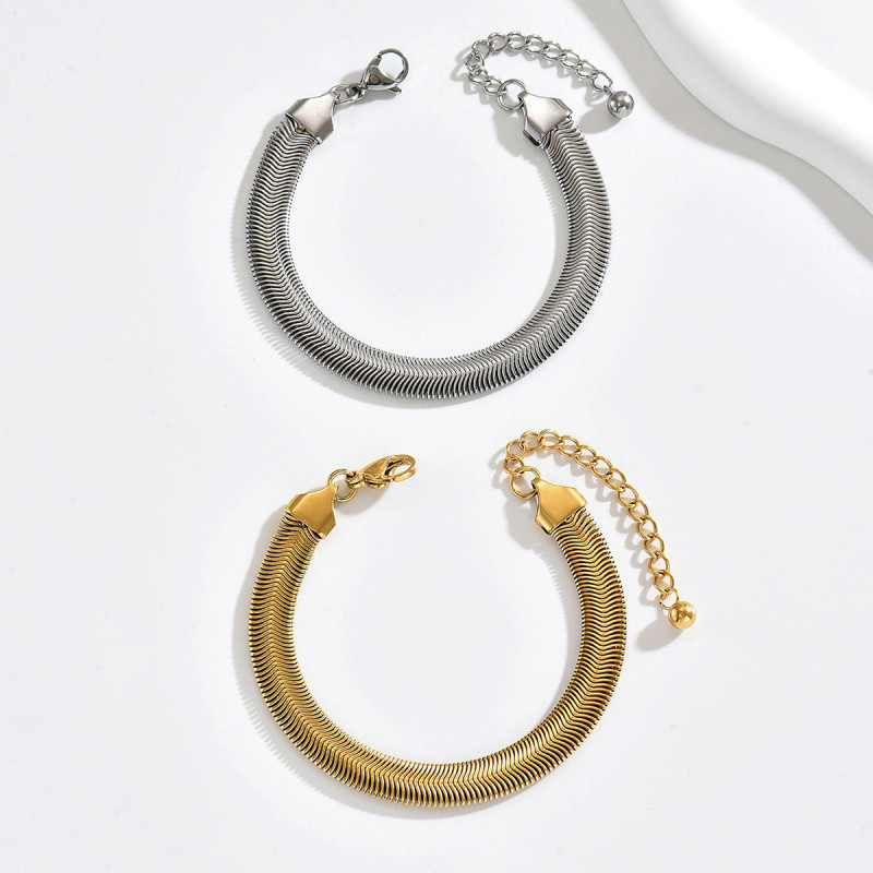 Wholesale Stainless Steel Herringbone Bracelet