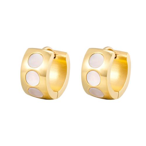 Wholesale Stainless Steel Mother of Pearl Dot Huggies