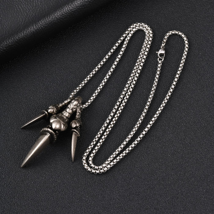 Wholesale Alloy Dragon Claw Pendant Necklaces