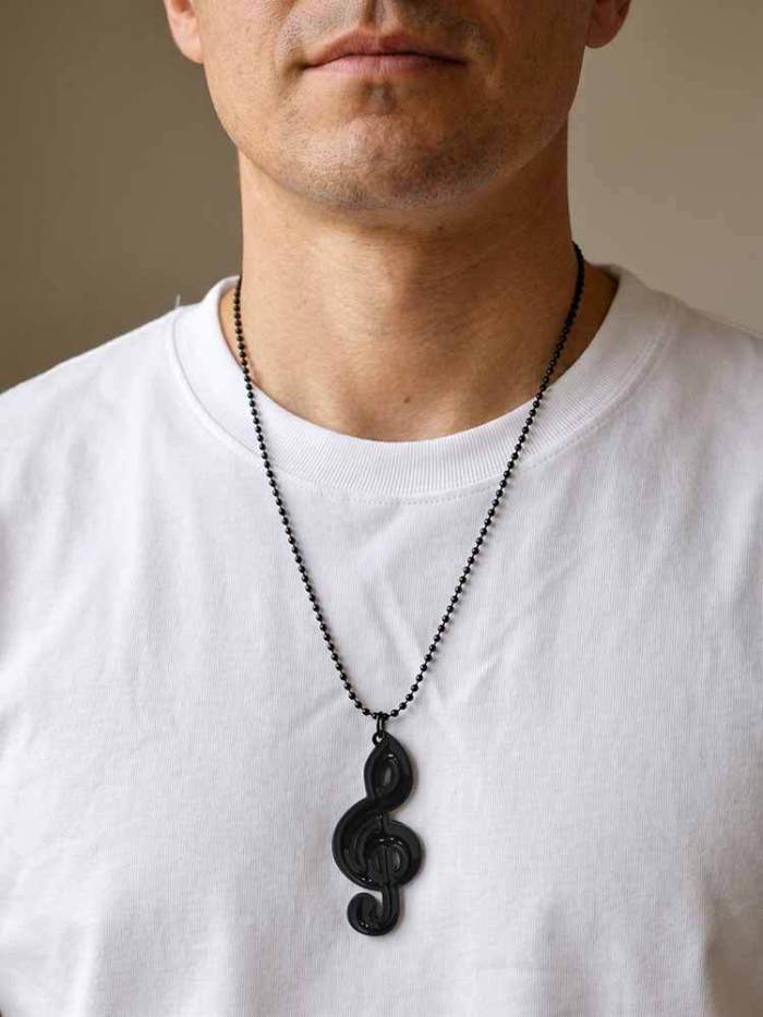 Wholesale Premium Alloy Treble Clef Necklaces