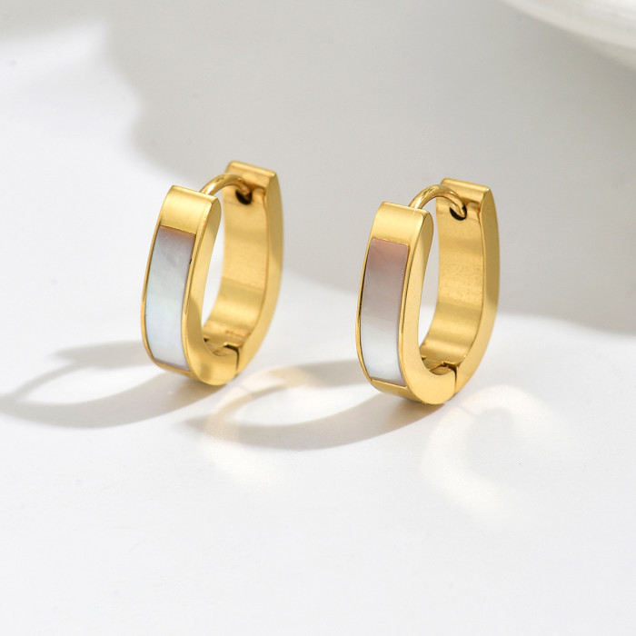 Wholesale Stainless Steel U-Shaped Hoop Earrings