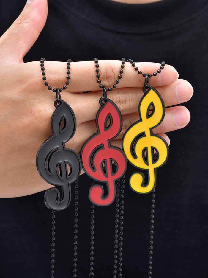 Wholesale Premium Alloy Treble Clef Necklaces