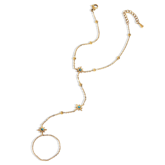 Wholesale Stainless Steel Finger Ring Hand Chain