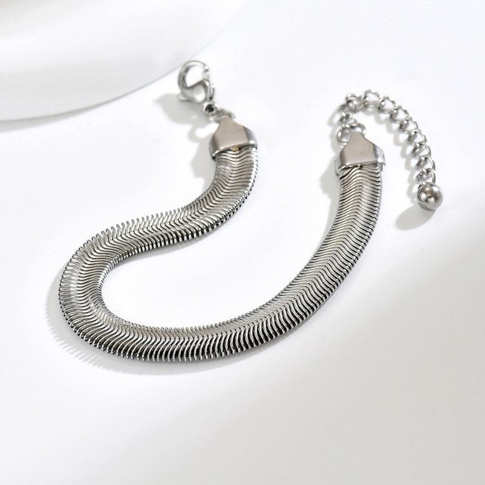 Wholesale Stainless Steel Herringbone Bracelet