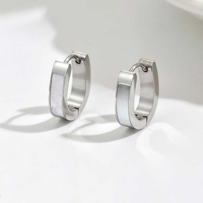 Wholesale Stainless Steel U-Shaped Hoop Earrings