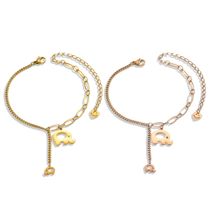 Wholesale Stainless Steel Elephant Charm Bracelet