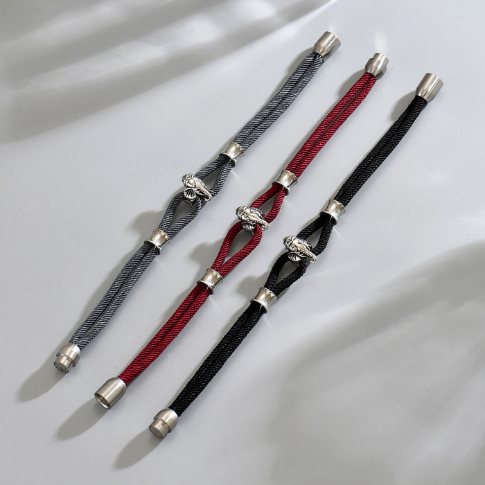 Wholesale Stainless Steel Elephant Cord Bracelet