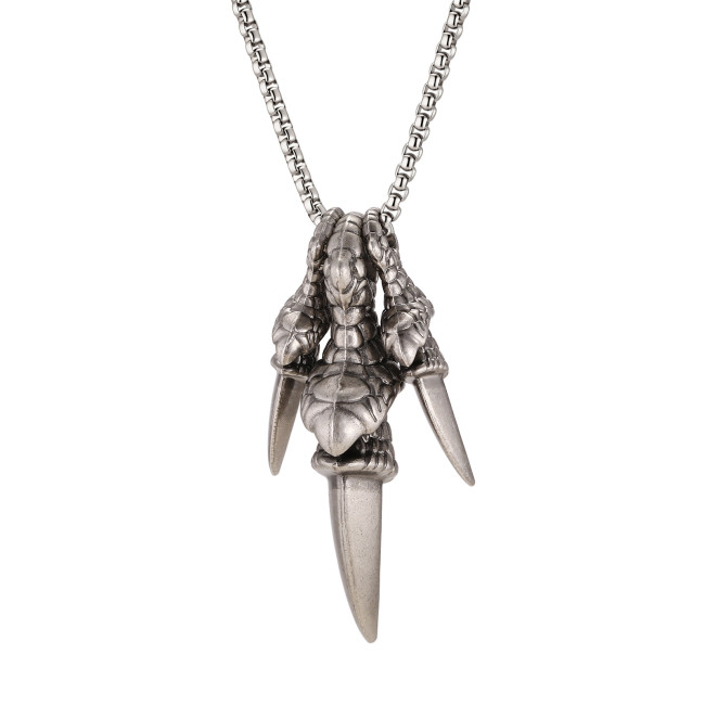 Wholesale Alloy Dragon Claw Pendant Necklaces