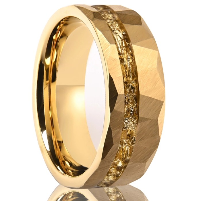 Wholesale Tungsten Carbide Rings with Gold Foil Inlays