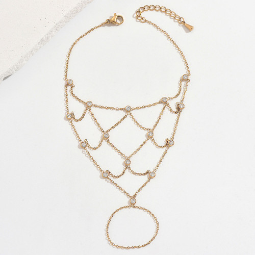 Wholesale Stainless Steel Diamond-Mesh Slave Bracelet