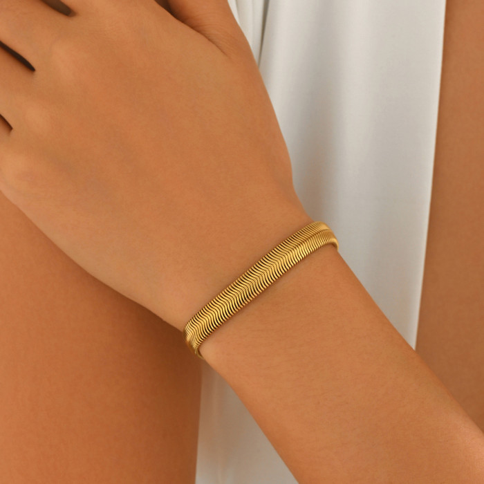 Wholesale Stainless Steel Herringbone Bracelet