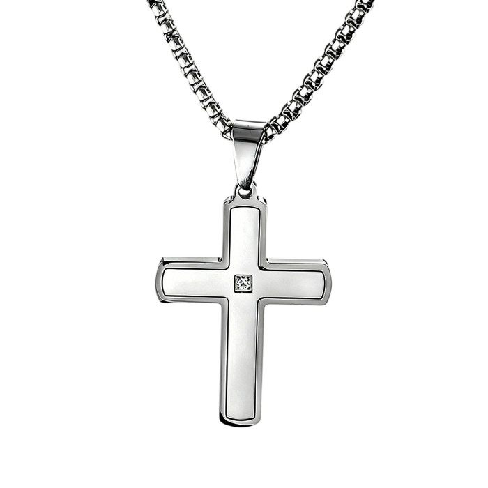 Wholesale Stainless Steel Brushed Solitaire Pendant