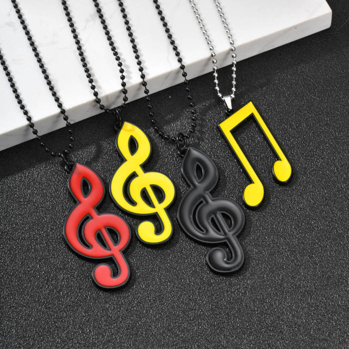 Wholesale Premium Alloy Treble Clef Necklaces
