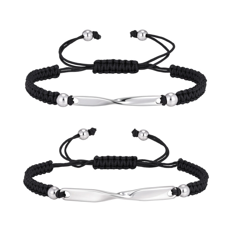 Wholesale Stainless Steel Mobius Couple Bracelets
