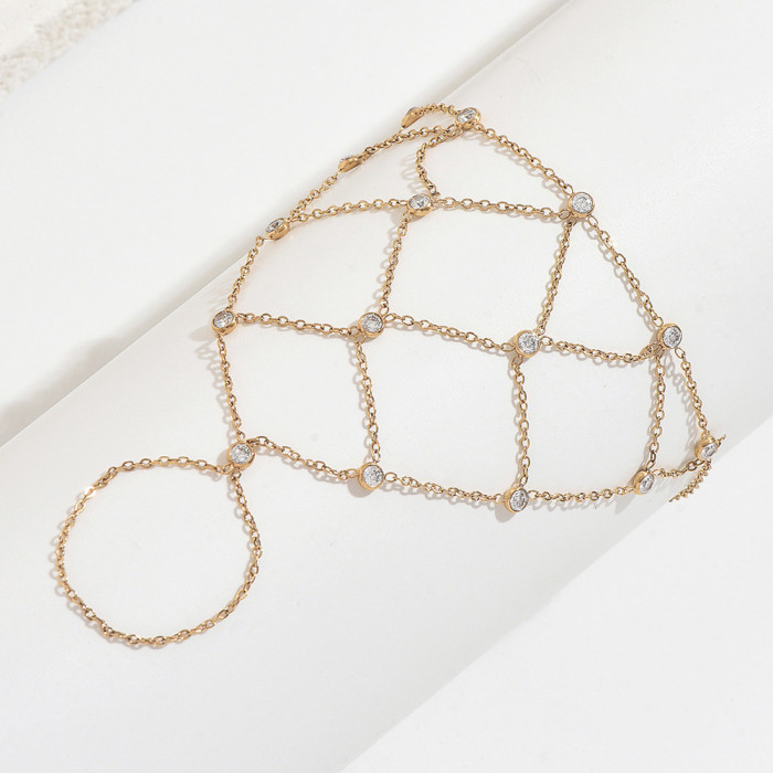 Wholesale Stainless Steel Diamond-Mesh Slave Bracelet