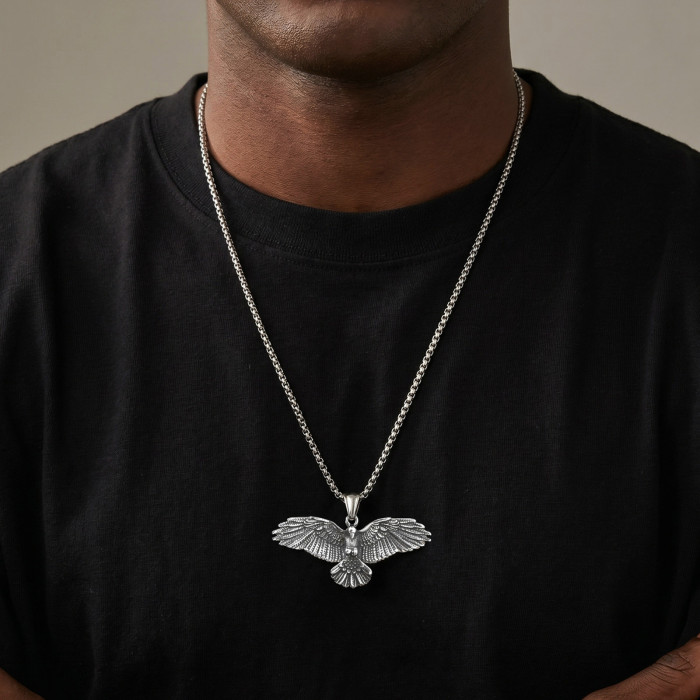 Wholesale Stainless Steel Eagle Necklaces