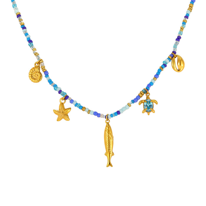 Wholesale Premium Ocean Beaded Charm Necklaces