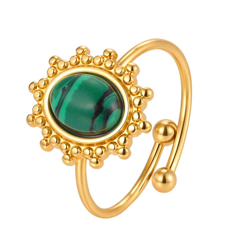 Wholesale Vintage Stainless Steel Flower Rings