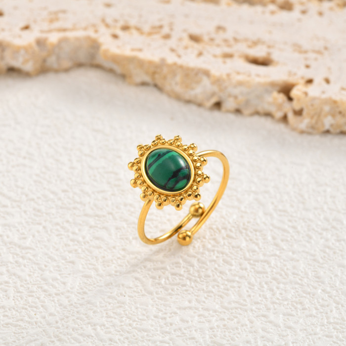 Wholesale Vintage Stainless Steel Flower Rings