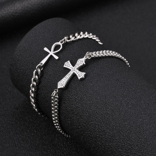 Wholesale Stainless Steel Cross Link Bracelets