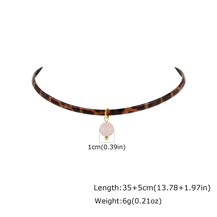 Wholesale Vintage Stainless Steel Leopard Chokers