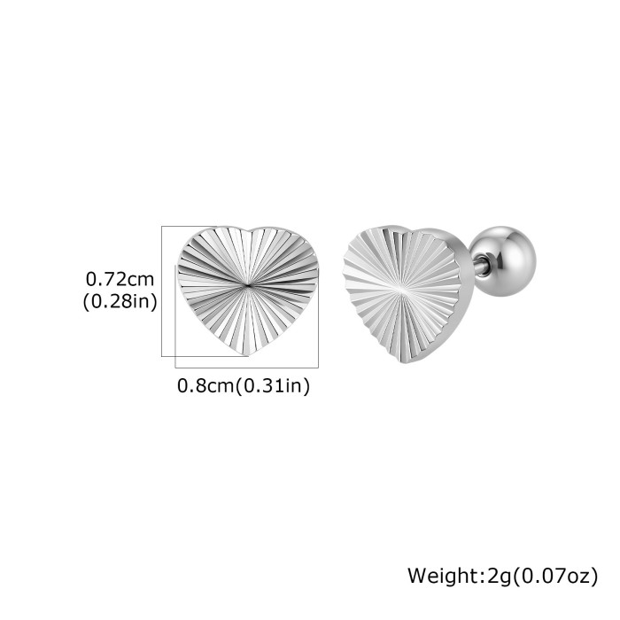 Wholesale Premium Stainless Steel Heart Studs