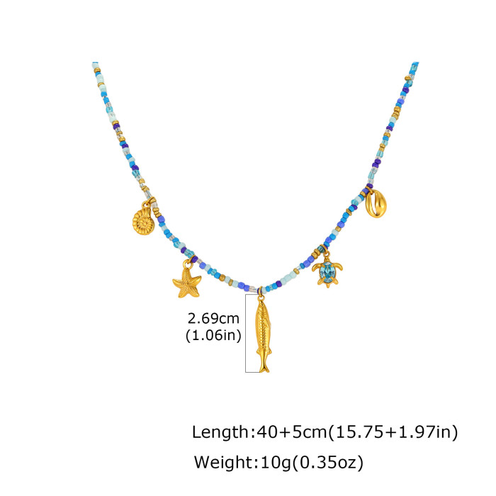 Wholesale Premium Ocean Beaded Charm Necklaces