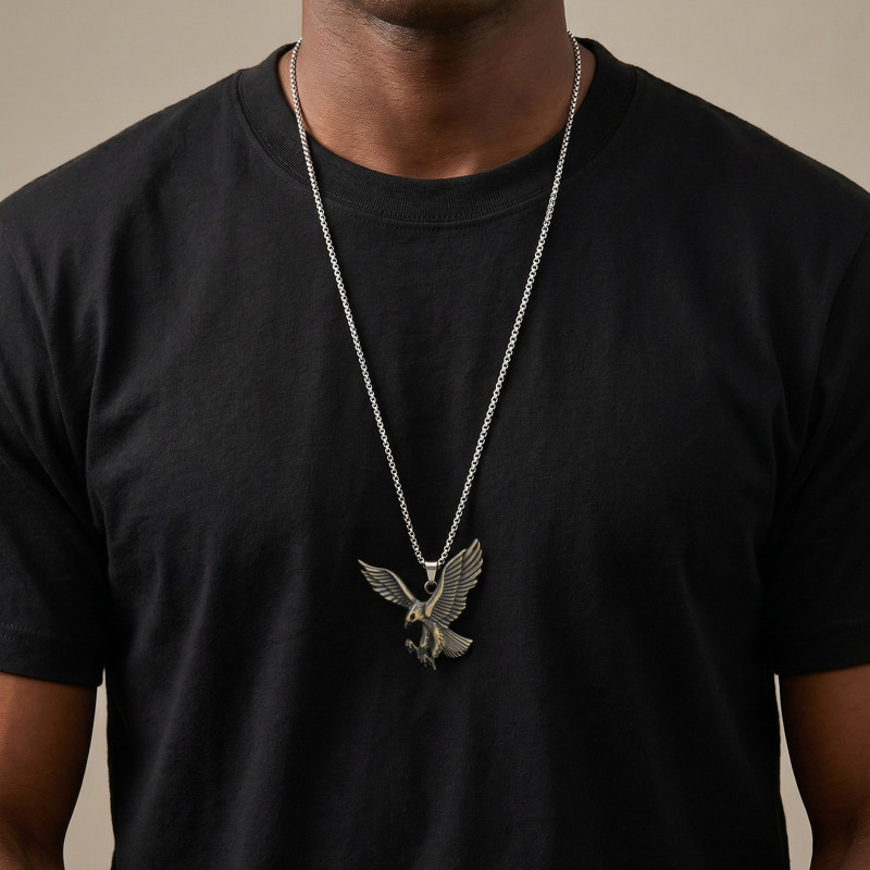 Wholesale Alloy Eagle Amulet Necklaces