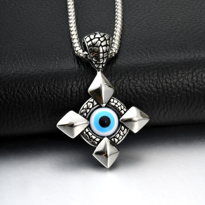 Wholesale Stainless Steel Evil Eye Necklaces