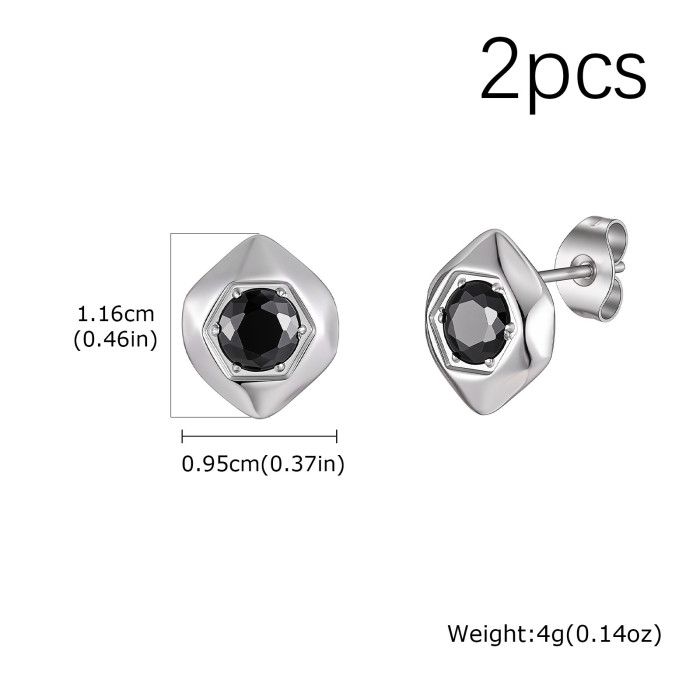 Wholesale Stainless Steel Hexagonal Signet Studs