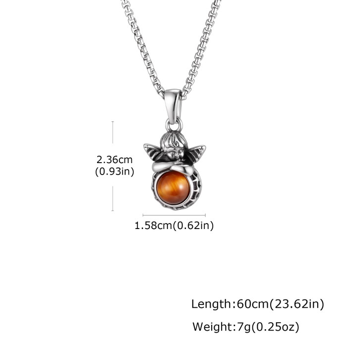 Wholesale Stainless Steel Cherub Angel Necklaces