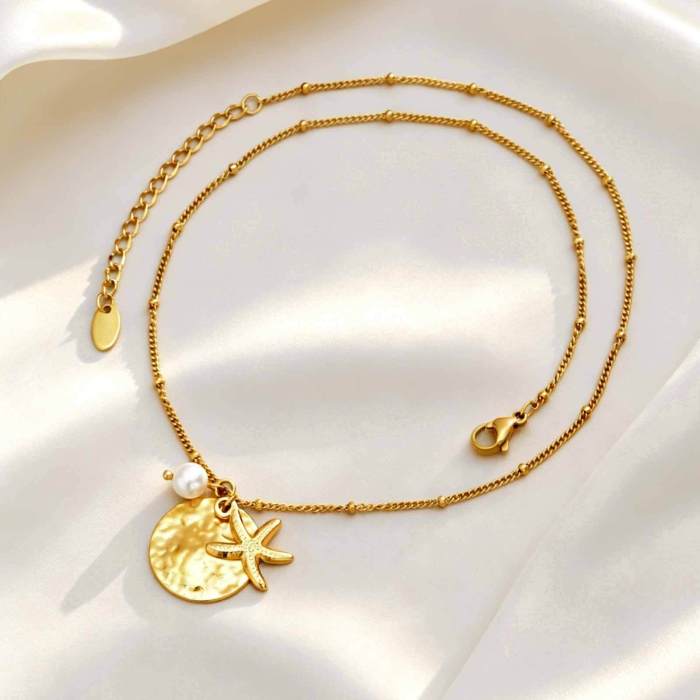 Wholesale Stainless Steel Hammered Medallion Choker