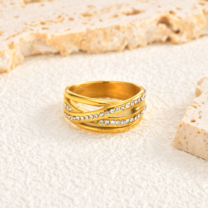 Wholesale Stainless Steel Interwoven Rings