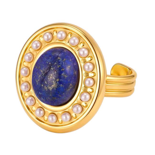 Wholesale Stainless Steel Lapis Lazuli Rings