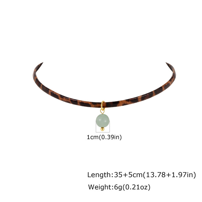 Wholesale Vintage Stainless Steel Leopard Chokers