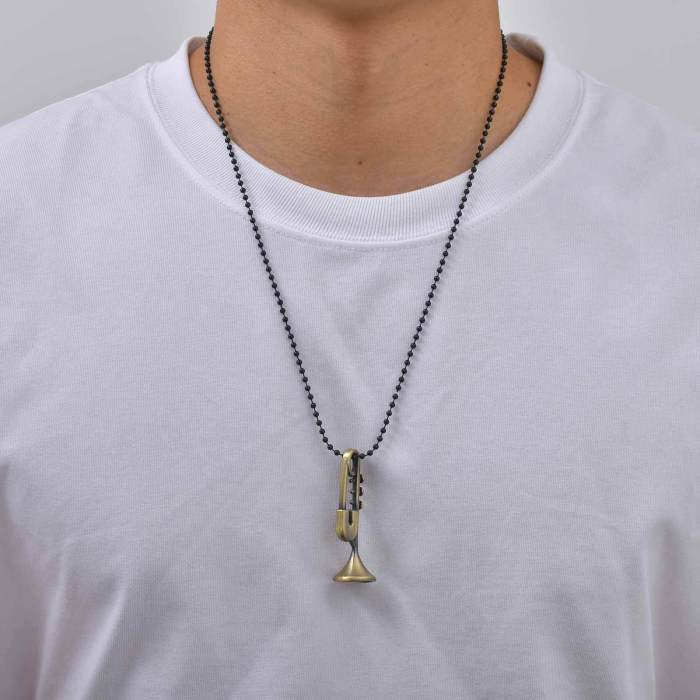 Wholesale Alloy Musical Instrument Necklaces