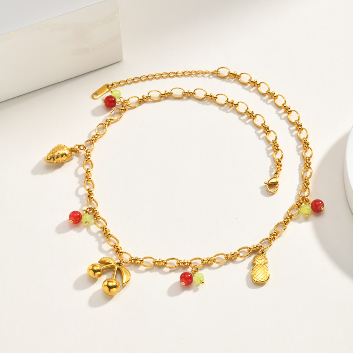 Wholesale Premium Summer Fruit Charm Necklaces